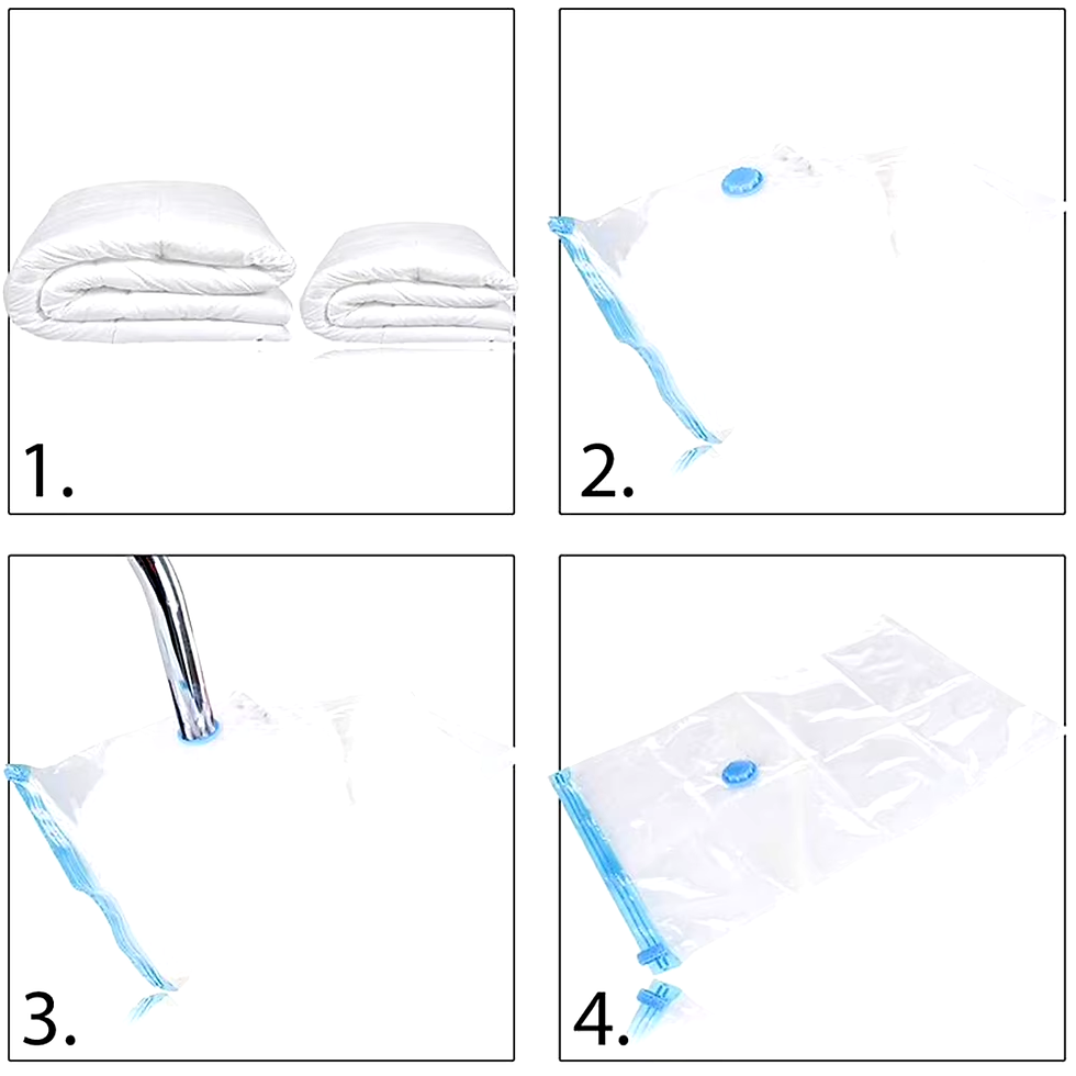 Thumbnail: Lumor Vacuum Storage Bags with Valve Space Saving Clothes Organizer