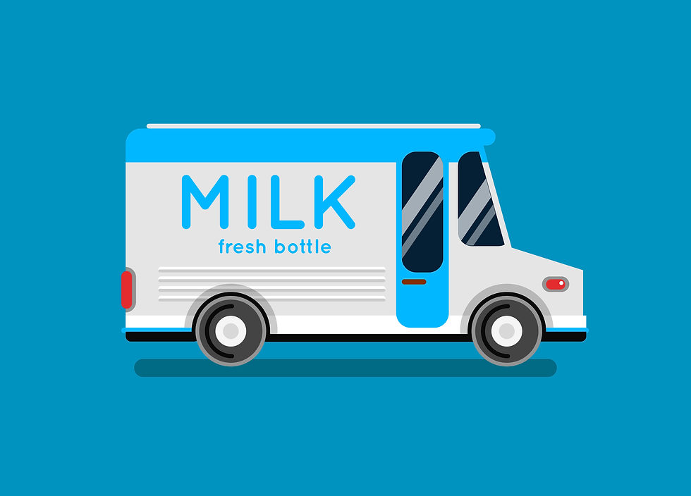 Our milkman, Billy, delivered ice cold Borden's milk to our kitchen door on a weekly basis. Now those bottles are considered vintage.