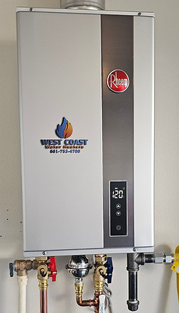 Tankless Rheem water heater Installation by Josh Perez from West Coast Water Heaters