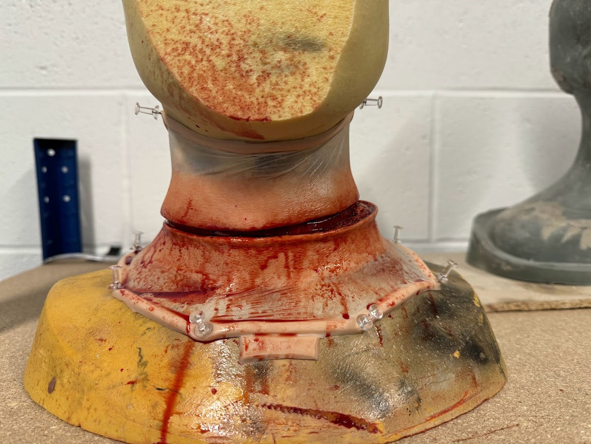 Silicone Prosthetic : Decapitated Neck Slice | SFX Makeup | Halloween
