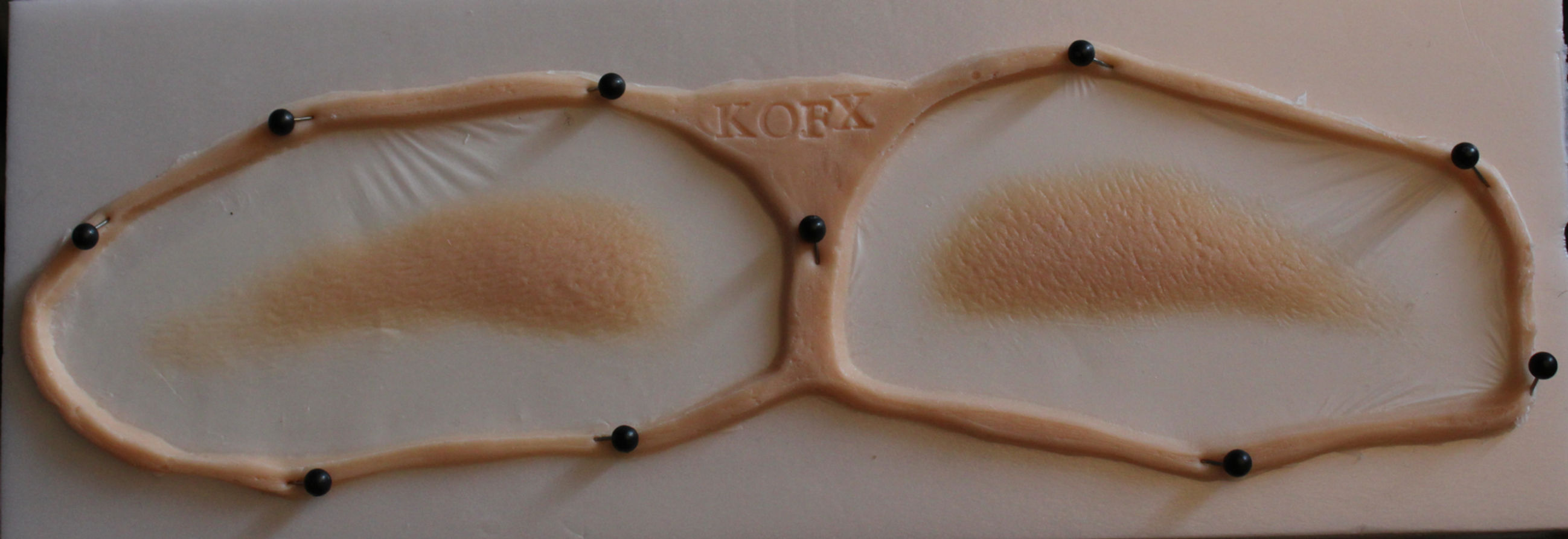 Silicone Brow blocker prosthetic