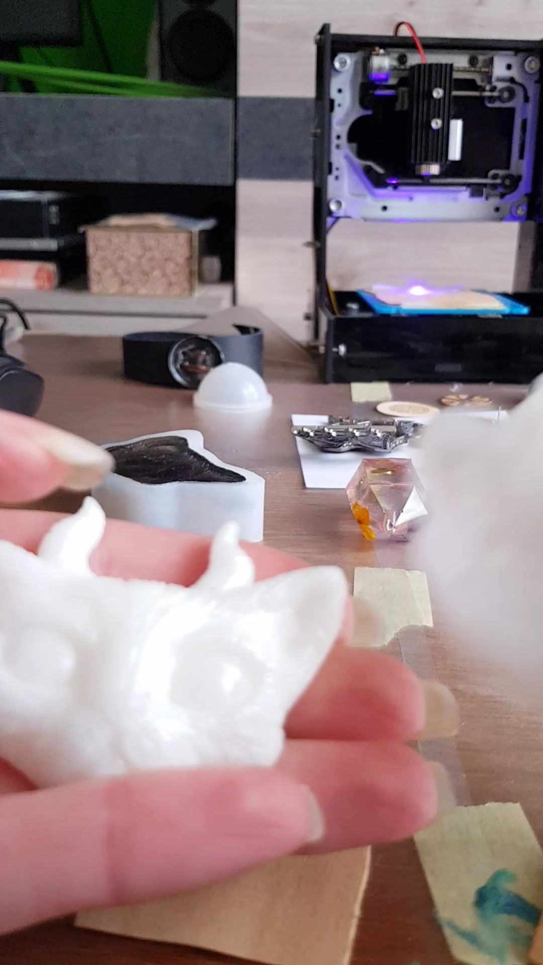 CIONDOLO GATTO BIANCO