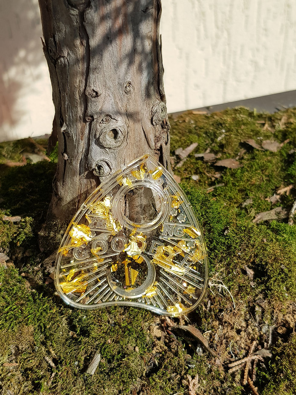 Miniatura: CIONDOLO OUIJA FOGLIA ORO