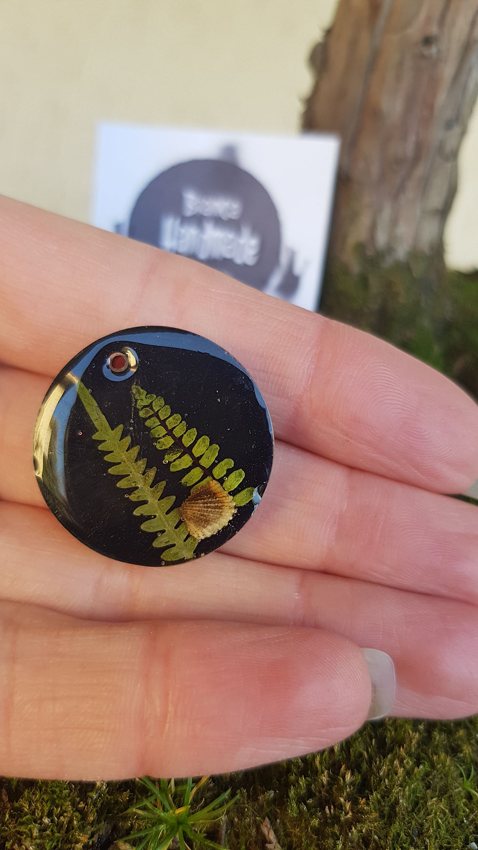 Miniatura: CIONDOLO FELCE HAND MANDE