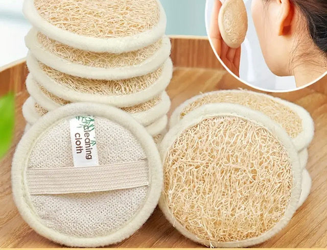 Loofah facial  wash pad