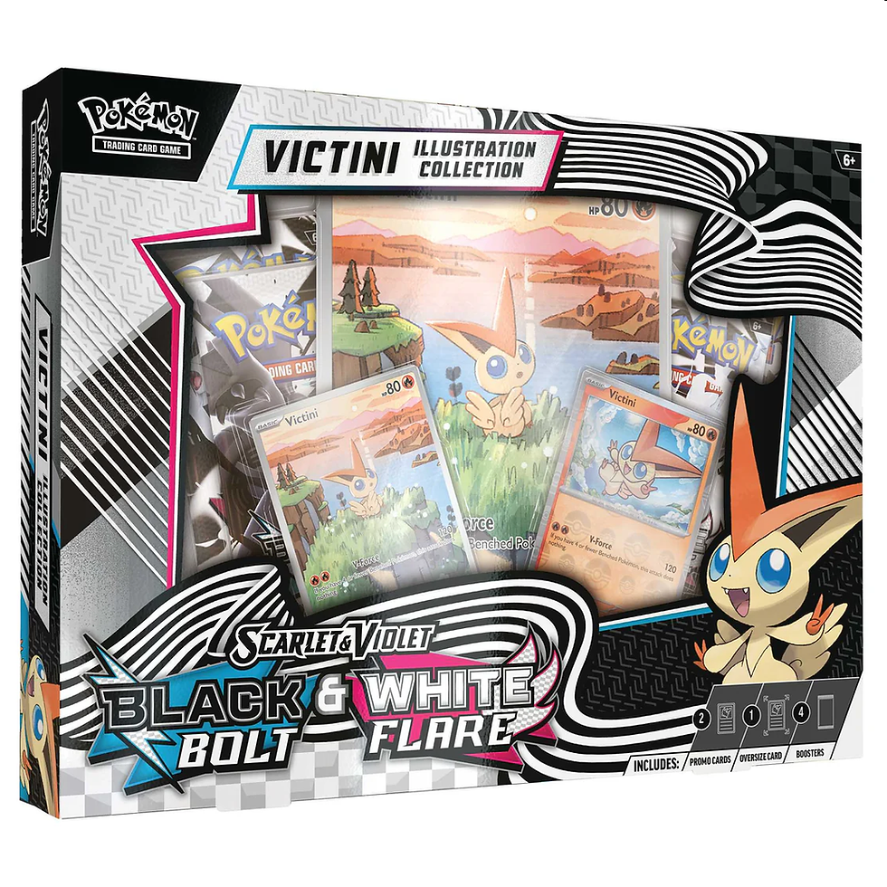 POKEMON S&V BLACK BOLT & WHITE FLARE UNOVA VICTINI ILLUSTRATION COLLECTION