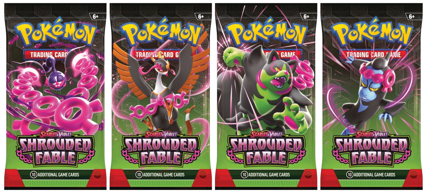 POKEMON SCARLET & VIOLET SHROUDED FABLE BOOSTER PACKS x 4