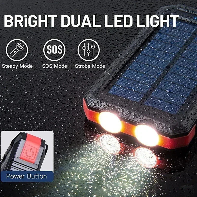 Thumbnail: Portable Solar 20000mAh Power Bank Charging Poverbank Triple Protection External