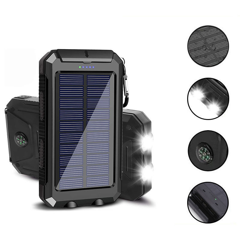 Thumbnail: Portable Solar 20000mAh Power Bank Charging Poverbank Triple Protection External