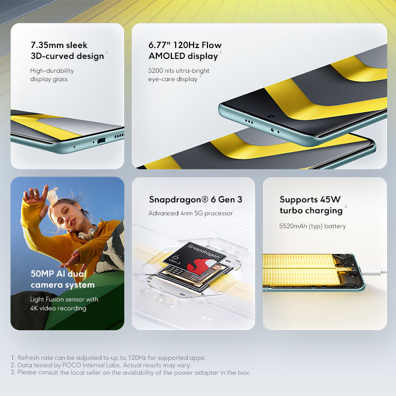 Thumbnail: New POCO M8 5G Smartphone Global Version Snapdragon® 6 Gen 3 50MP Camera 6.77" 