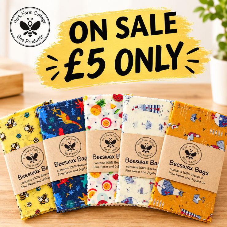 Sale - Small Beeswax Bag for snacks and fruit