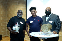 CME Raffle winner Mr. Roger Chambliss, Billy and Darion