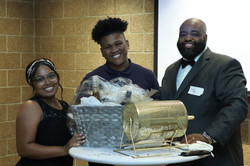 Raffle winner Courtney with Billy and Darion