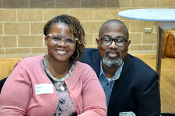 CME Parent and Mentor Mrs Keyanna Ervin with CME Founder Bernard Lilly, Sr.