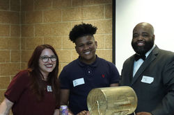 Kim Duncan (CME Board member), Billy (CME Mentee) and Darion (CME Program Director)
