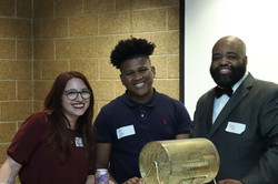 Kim Duncan (CME Board member), Billy (CME Mentee) and Darion (CME Program Director)