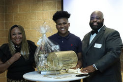 Mrs. Brown (Donor), Billy (mentee) and Darion (Program Director)