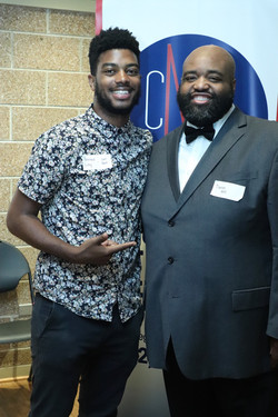 Bernard Lilly, Jr. (CME Board member) and Darion Hills (CME Program Director)