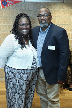 Tracey Showers (CME mentor and volunteer) with Bernard Lilly, Sr.(CME Founder)