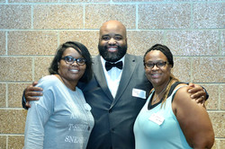 CME Mentor and Parent Aja, Program Director Darion Hills and Board member Patrice Morris