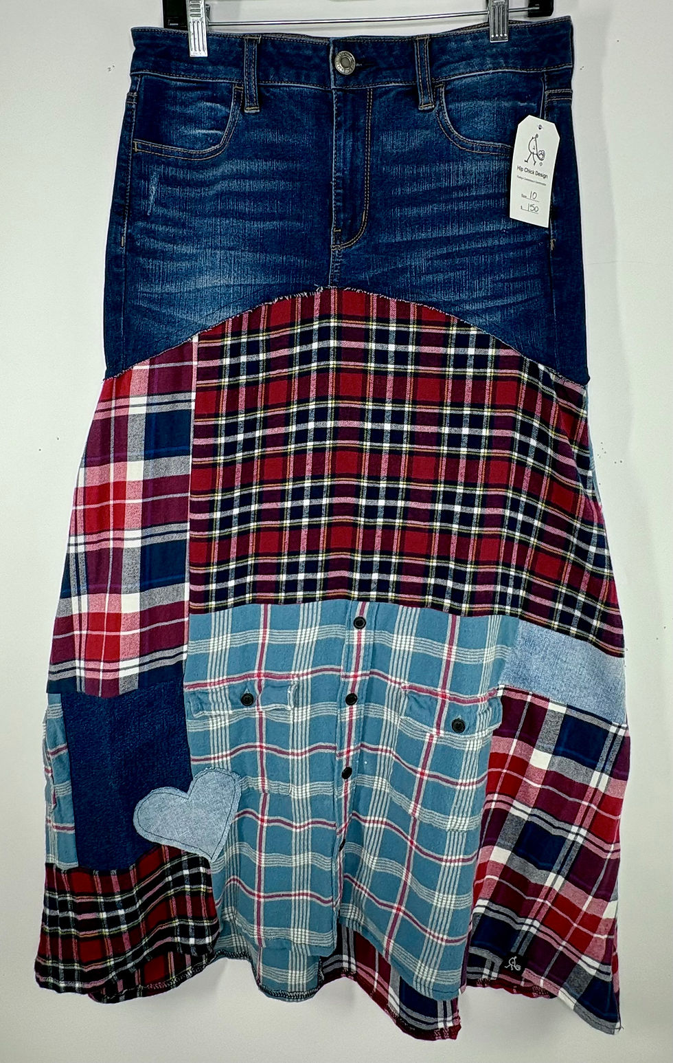 Thumbnail: Upcycled Denim Maxi Skirt