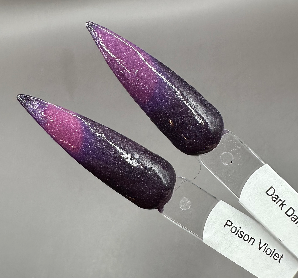 Thumbnail: Dark Dahlia & Poison Violet Thermal Nail Dip Powders  