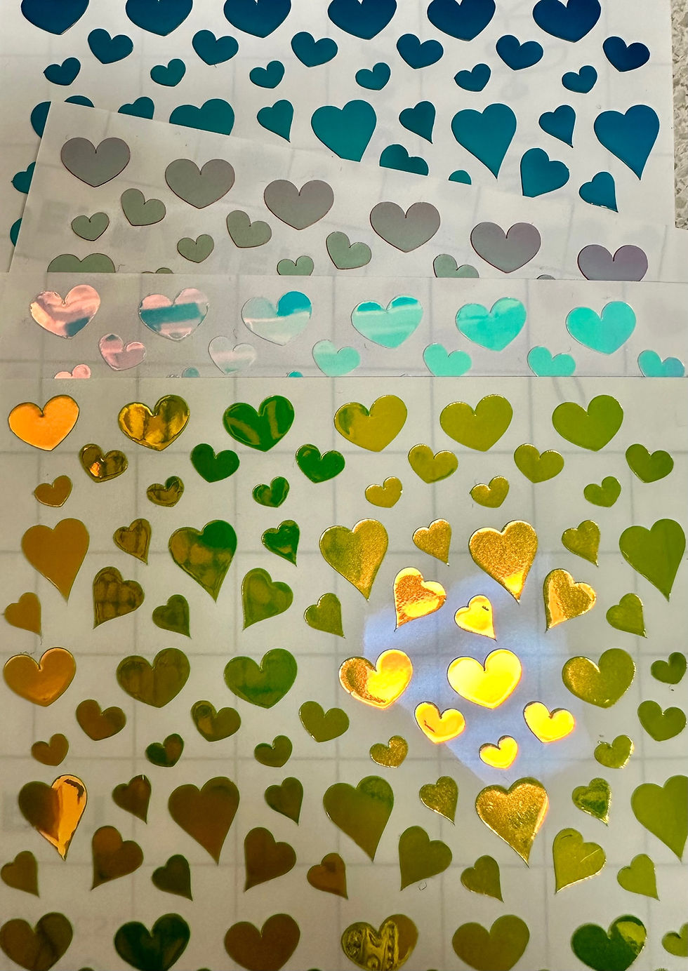 Thumbnail: 4 Colors iridescent Heart Stickers