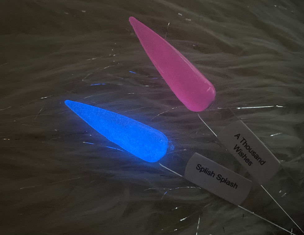 Thumbnail: Splish Splash and A Thousand Wishes UV/Sun/Glow in the Dark Nail Dip Powder