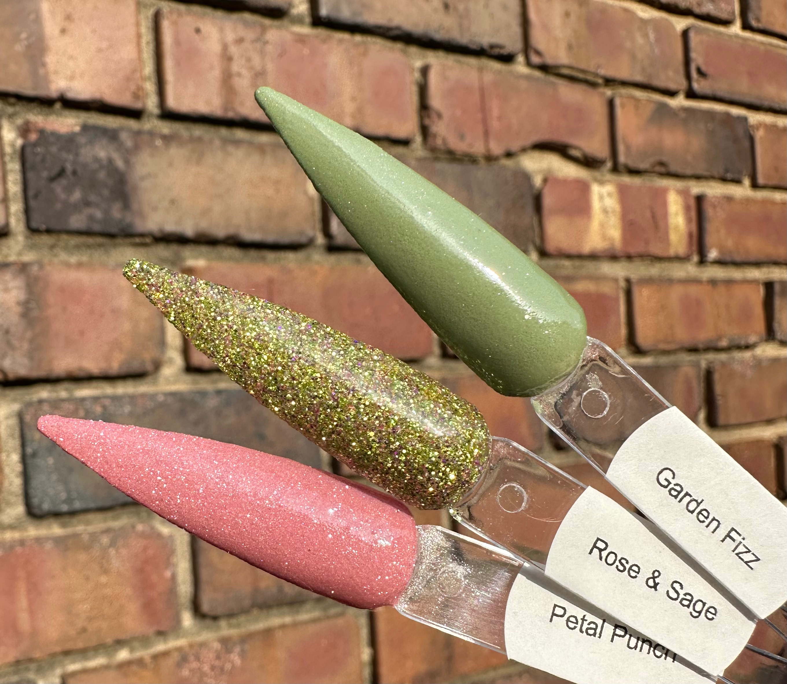 Petal Punch Rose & Sage Gardin Fizz Nail Dip Powders