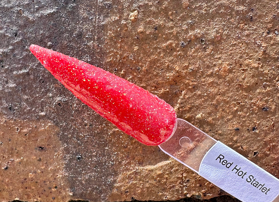 Thumbnail: Red Hot Scarlet Sparkle Nail Dip Powder  