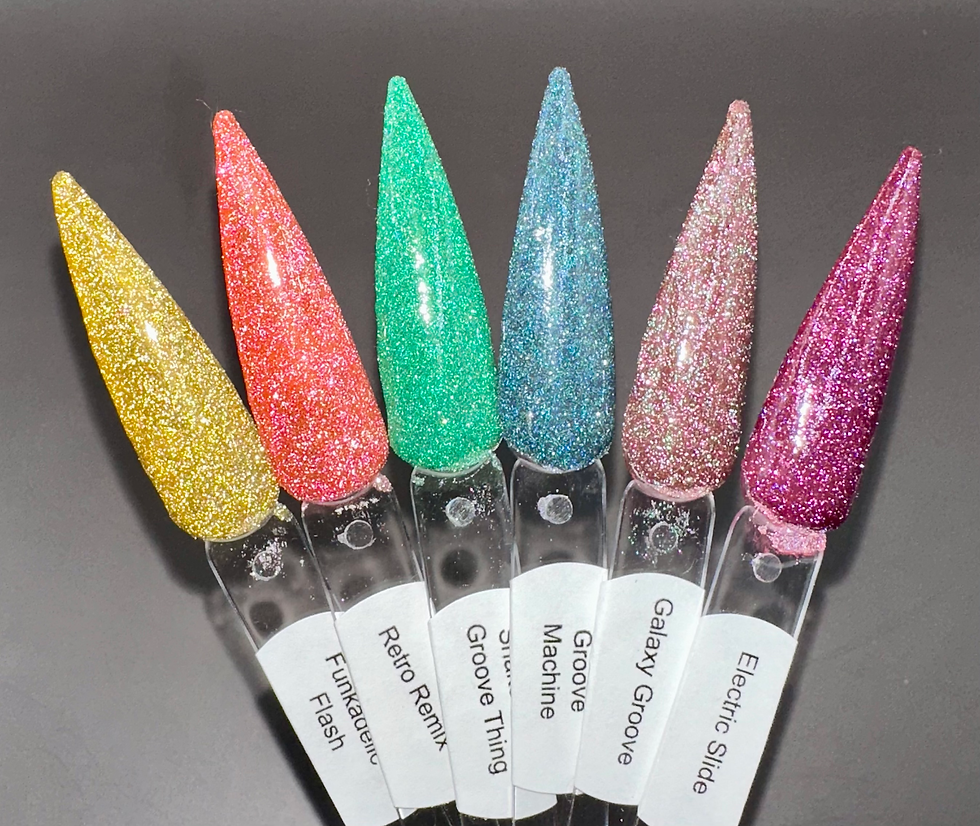 Thumbnail: Disco Diva Set 2 Reflective Collection Nail Dip Powders 