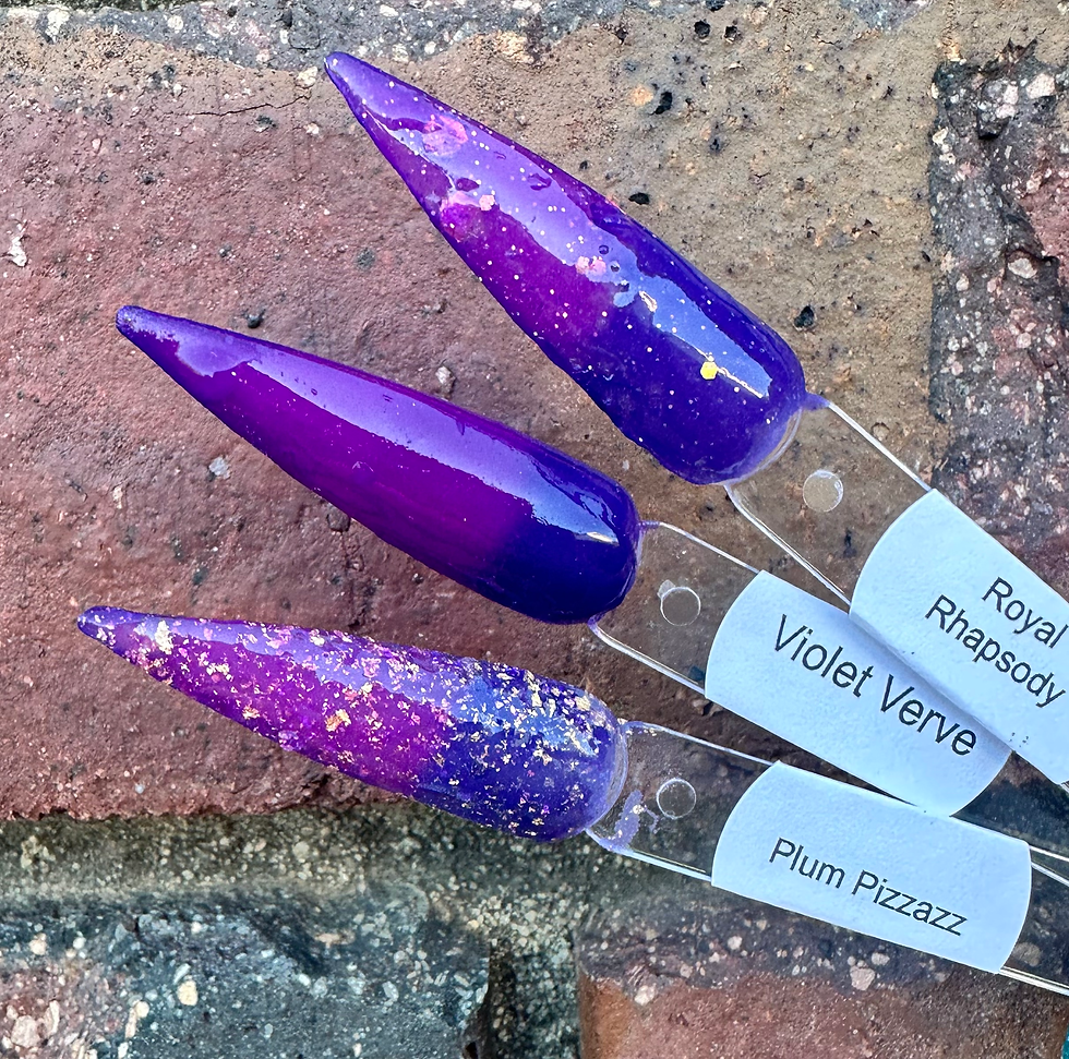 Thumbnail: Violet Verve, Plum Pizzazz & Royal Rhapsody Thermal Nail Dip Powders