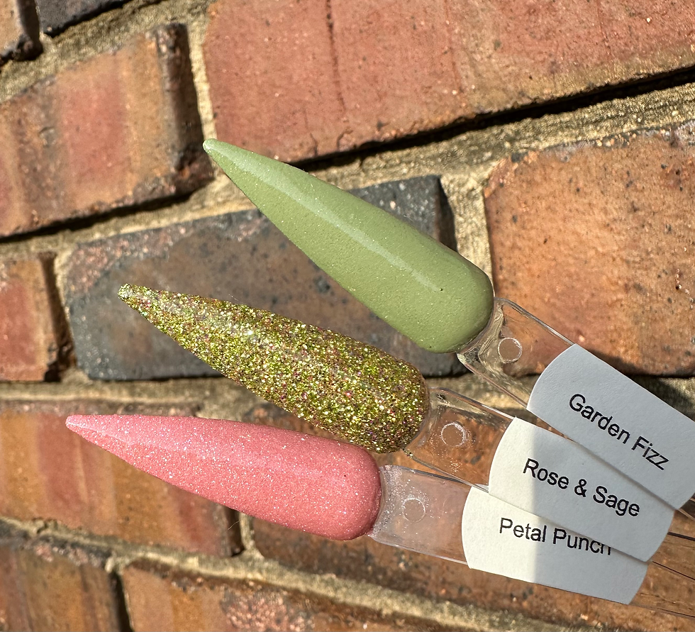 Thumbnail: Petal Punch Rose & Sage Gardin Fizz Nail Dip Powders
