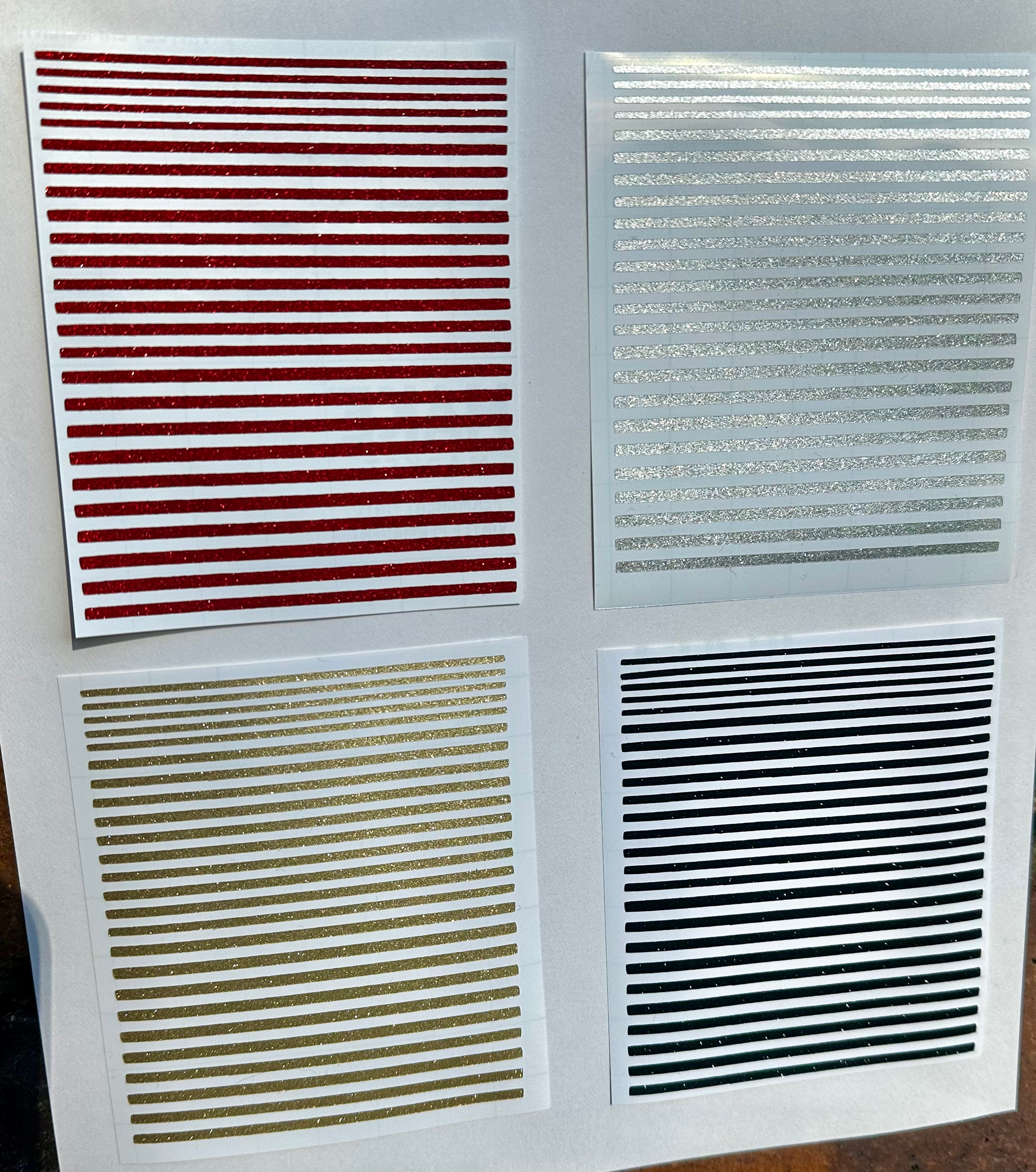 Glitter Striping Line Stickers