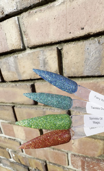 Thumbnail: Disco Fairy Fairy Wings Twinkle Dust Sprinkle Of Magic Nail Dip Powders