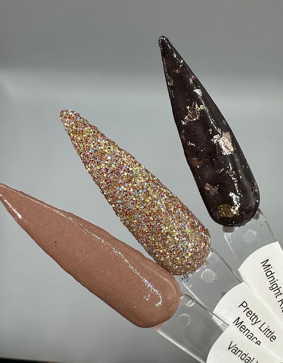 Thumbnail: Midnight Riot Pretty Little Menace Vandal Vixon Nail Dip Powders