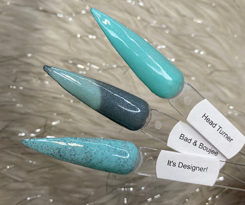 Thumbnail: It's Designer, Head Turner and Bad & Boujee Nail Dip Powders
