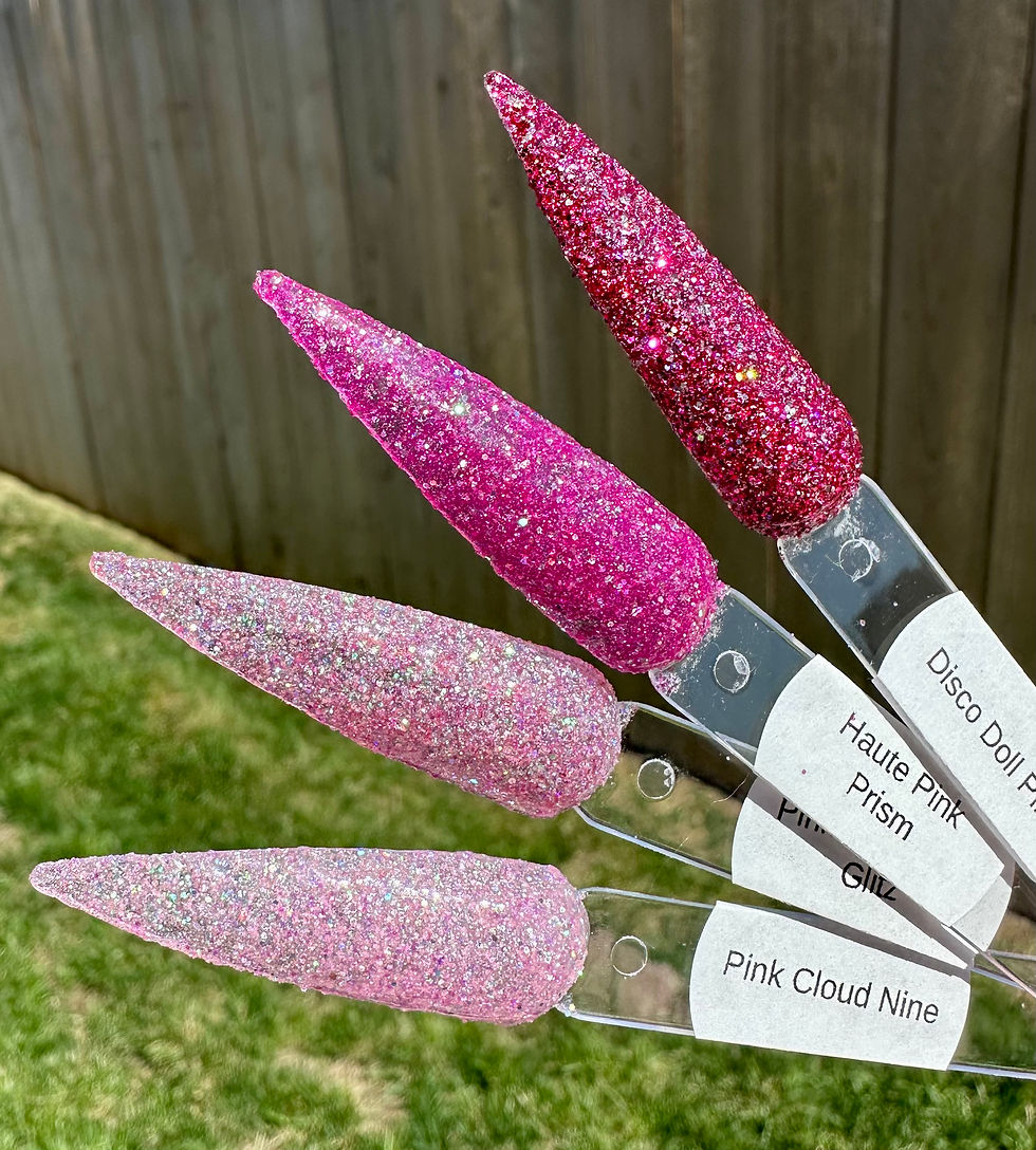 Thumbnail: 4 Sparkle Pink Nail Dip Powders