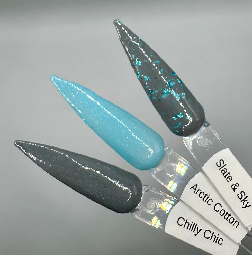 Thumbnail: Slate & Sky Chilly Chic & Arctic Cotton Nail Dip Powders
