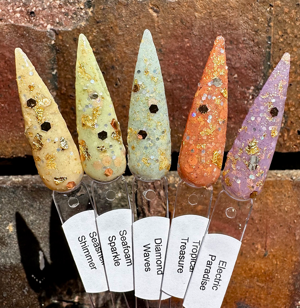 Thumbnail: 5 Foil And Glitter Nail Dip Powders