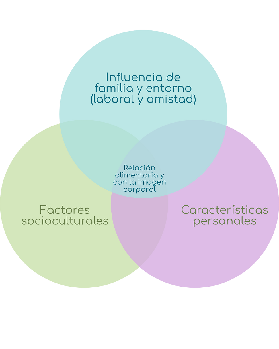 Factores que influyen en tu relación alimentaria e imagen corporal