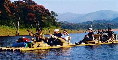 bamboo rafting program in Thekkady forest