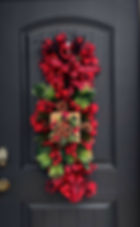 Red Buffalo Plaid Door Swag