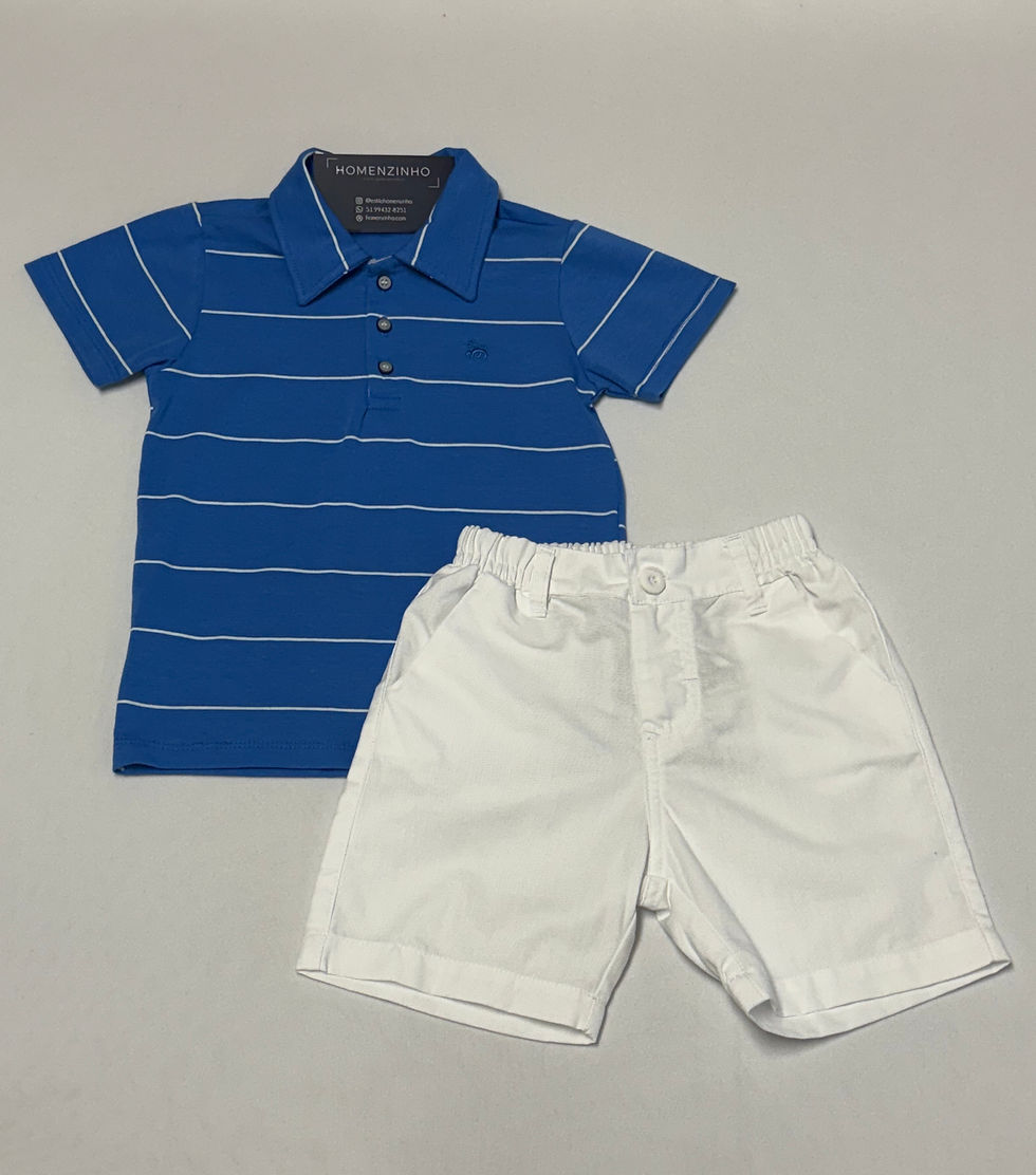 Miniatura: Camisa Polo Malha Listrada