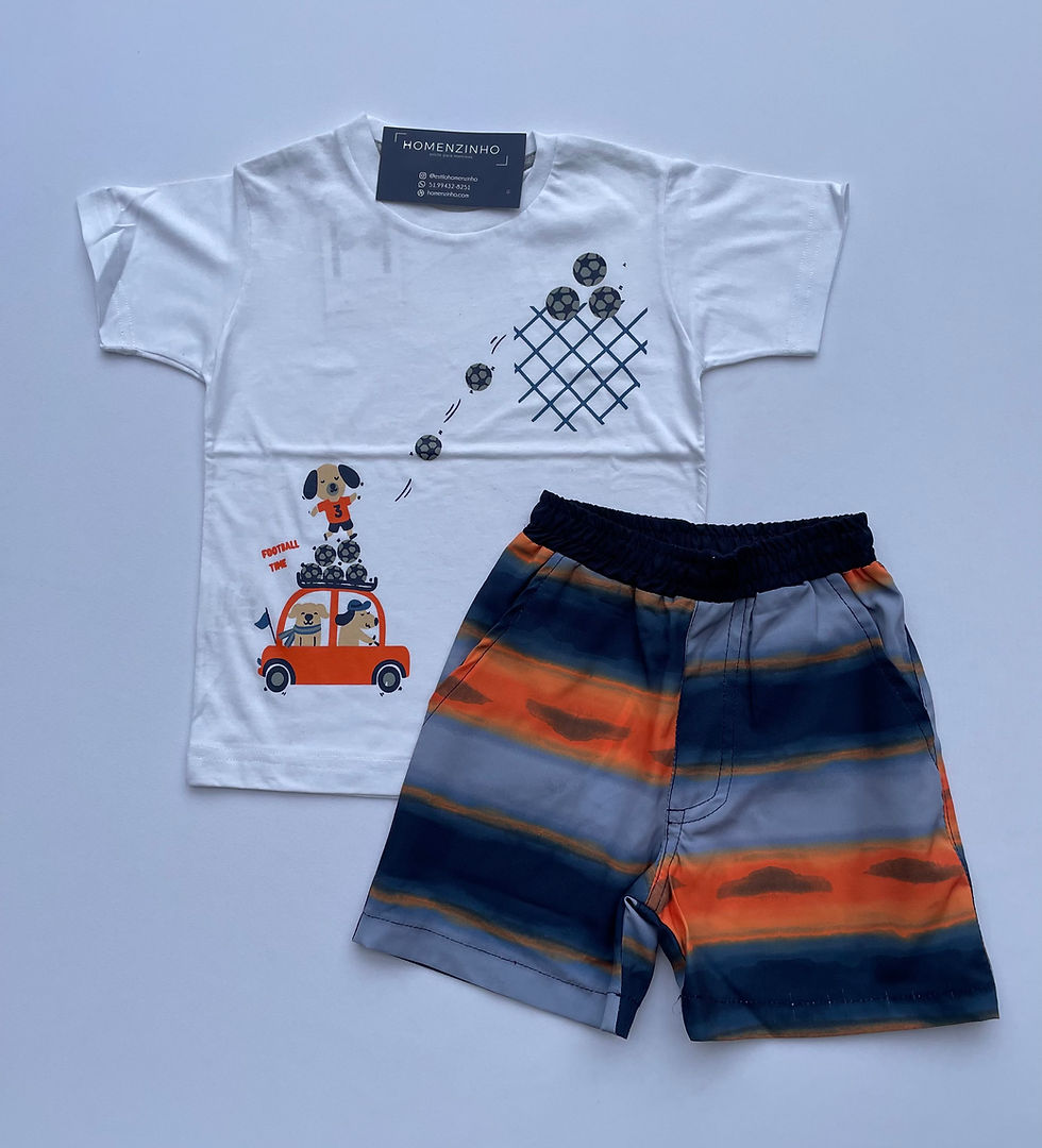 Miniatura: Camiseta Manga Curta Cachorrinhos e Bolas