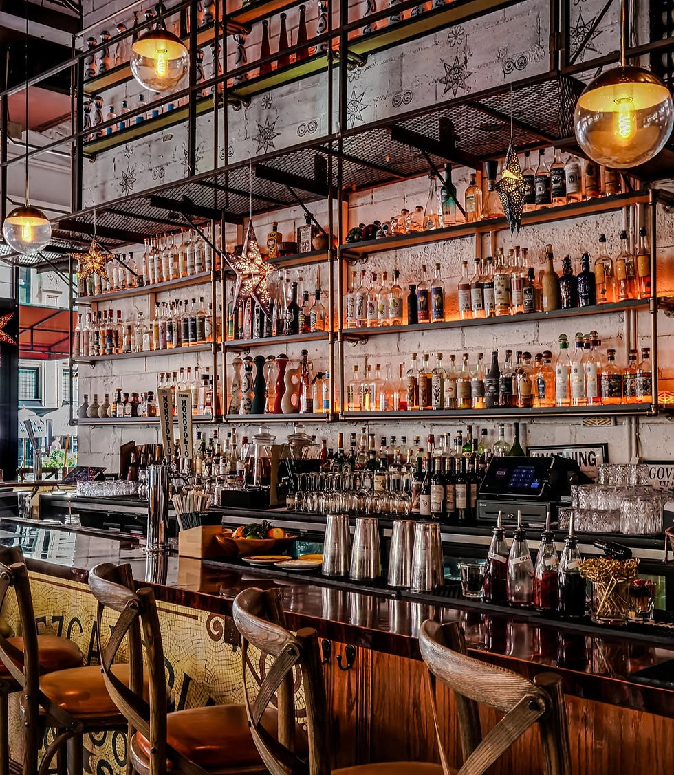 bright large tequila bar