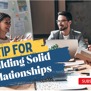 Several adults sitting at a table talking, with caption #1 tip for building solid relationships