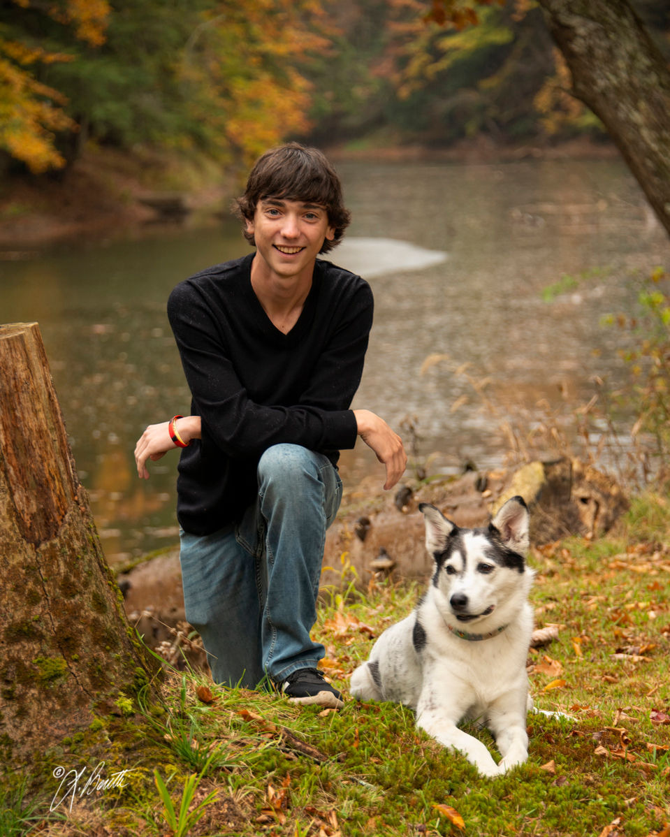 A boy and his dog