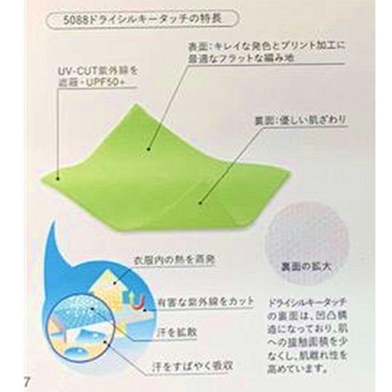 サムネイル： 反射マーク付き UVTシャツ男女兼用