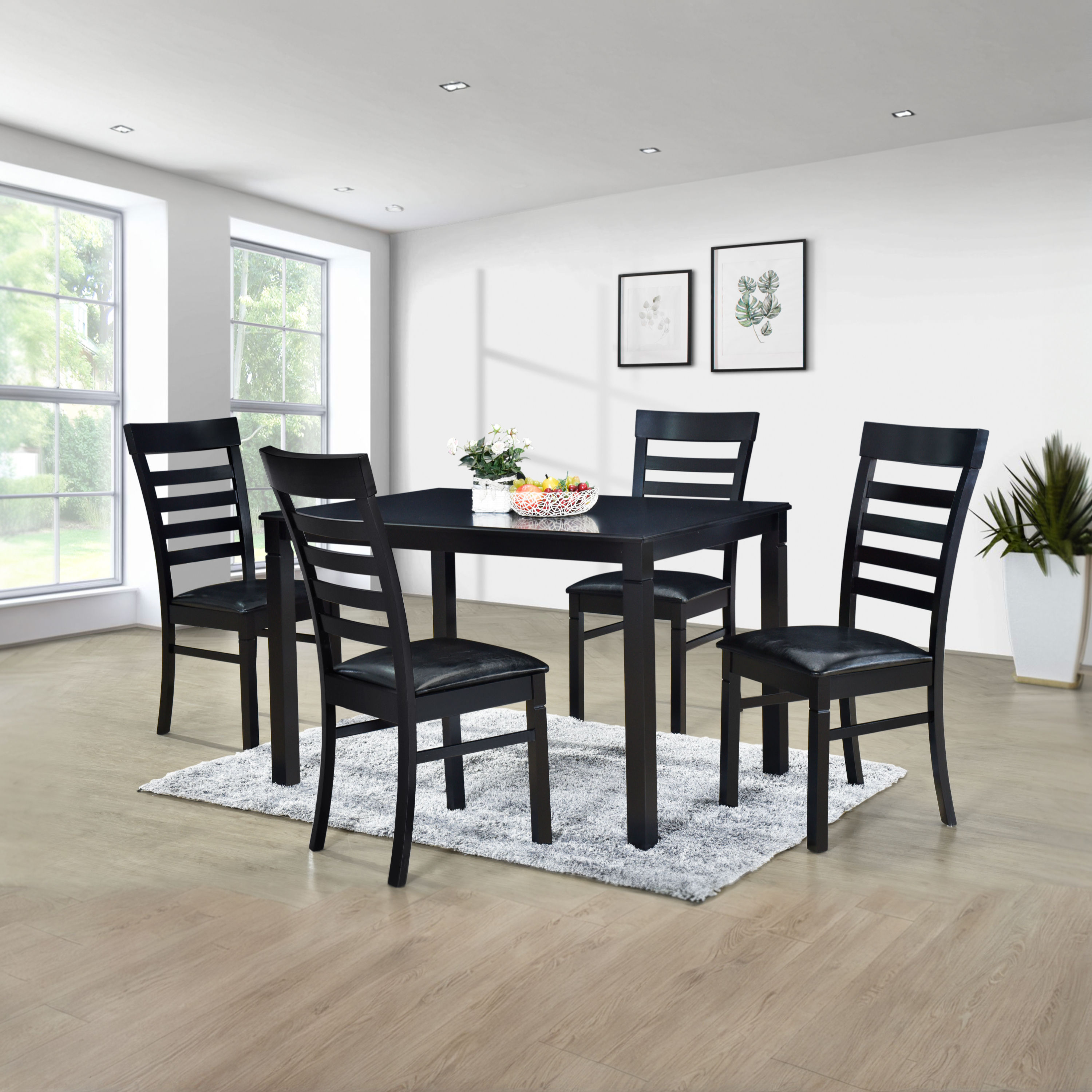 EVA 5Pc Dining Set - Espresso